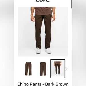 Cove Men's Dark Brown Chinos